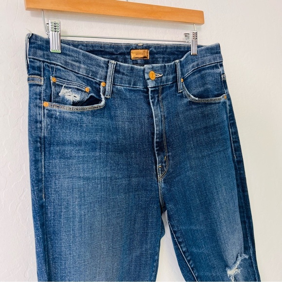 Mother High Waisted Looker Ankle Fray Wicked Wildflower 31 - Picture 2 of 15